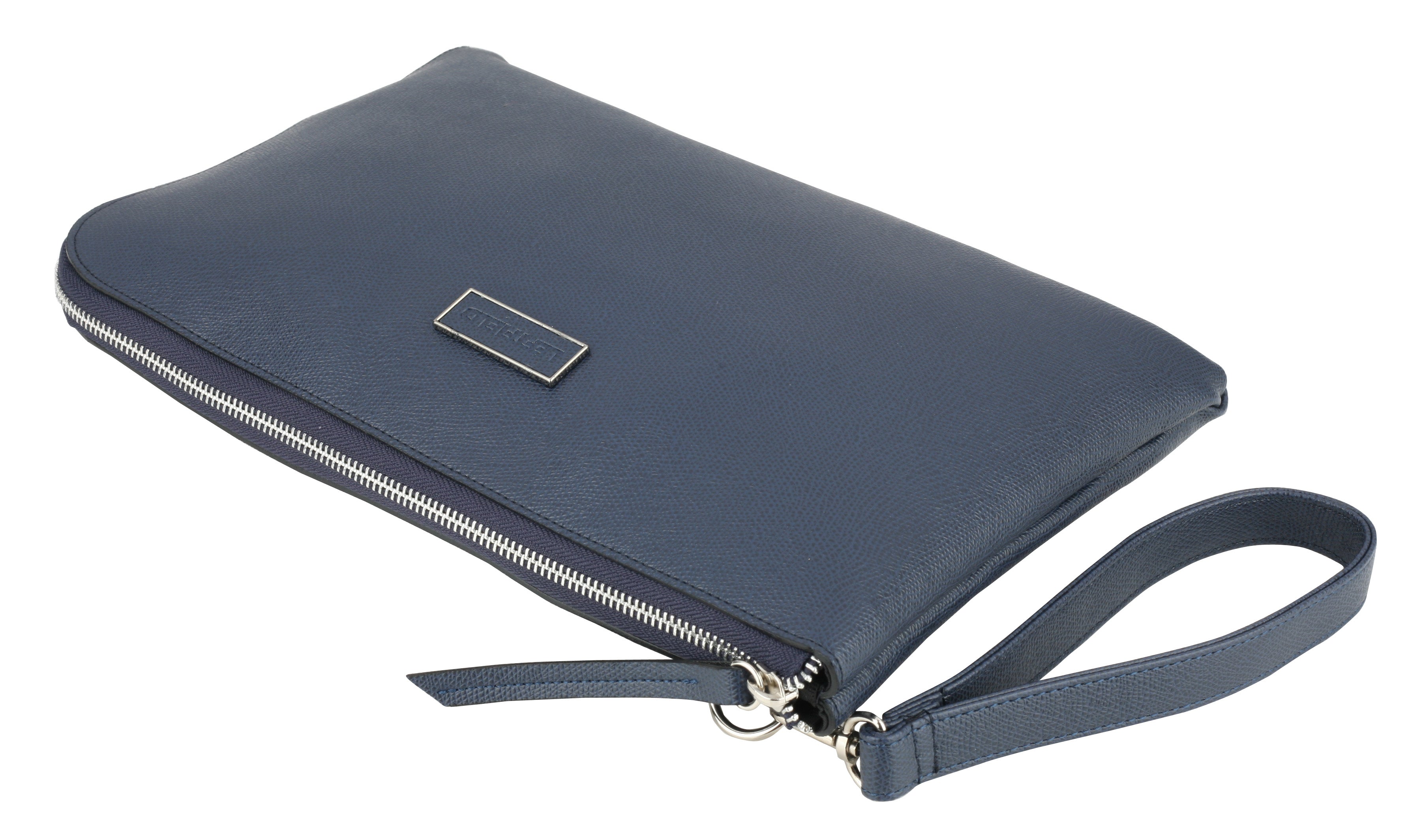 Navy Blue Faux Leather Business Clutch Handbags