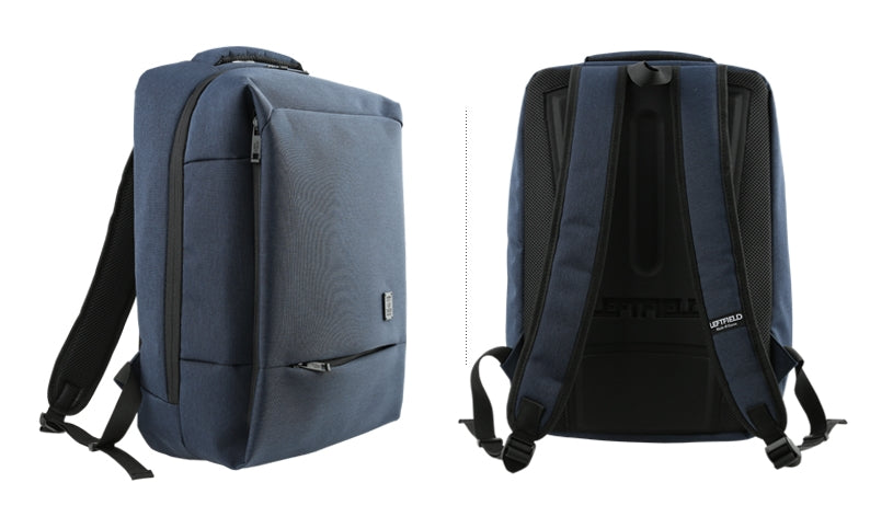Navy Blue USB PORT Rechargeable Canvas Backpacks