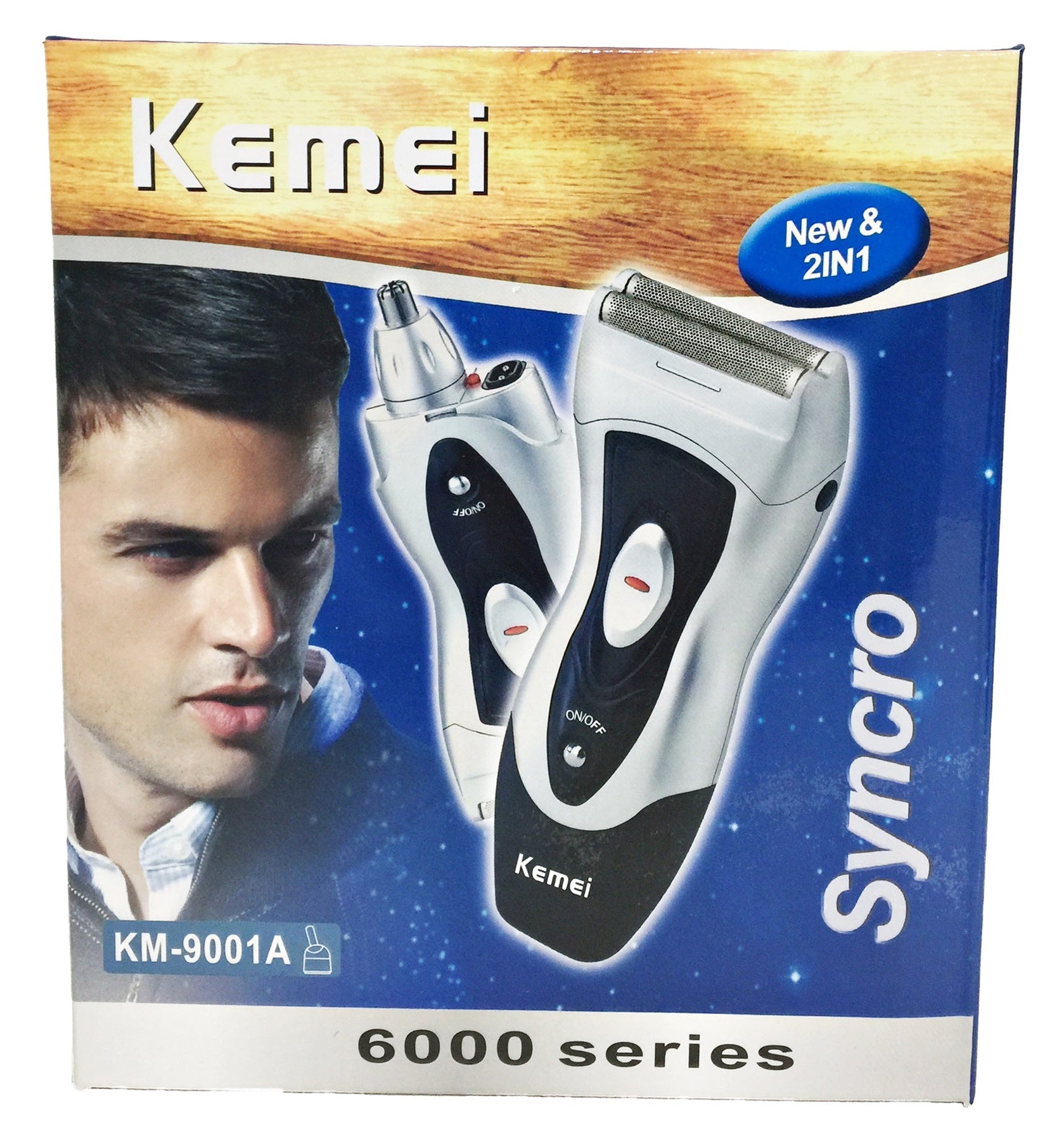 Kemei 2-in-1 Syncro Electric Razor Nose Trimmer