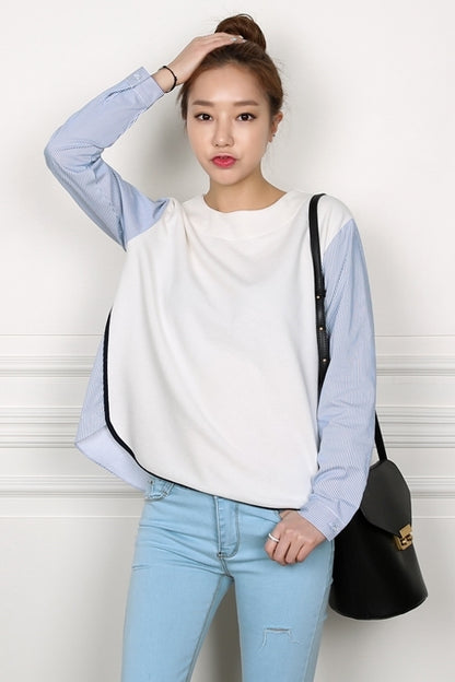 Ivory Knit Shirt Hybrid Novelty Tops