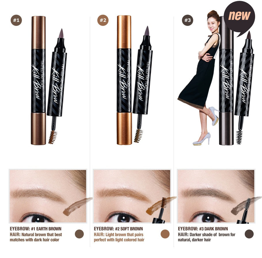 Clio Tinted Tattoo Pencil Kill Brow Mascaras Eyes Brushes