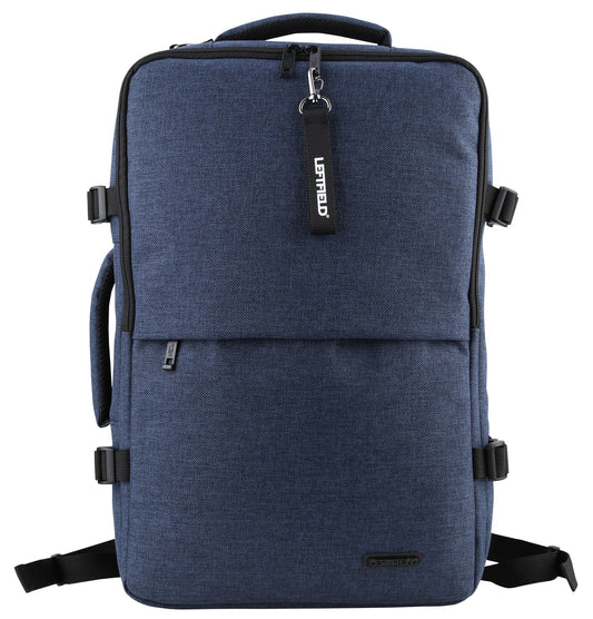 Navy Blue Square Canvas Multi Crossbody Backpacks mens laptop bags