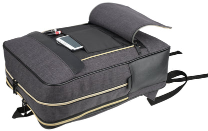 Black Casual Square Laptop Backpacks