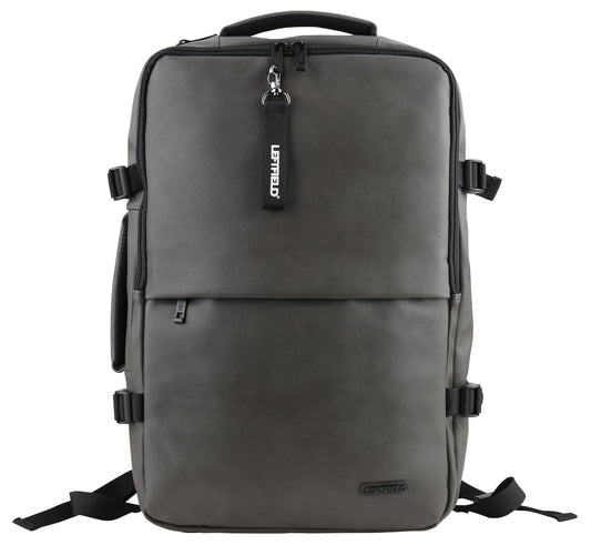 Grey Multi Synthetic Leather Suqare Laptop Backpacks
