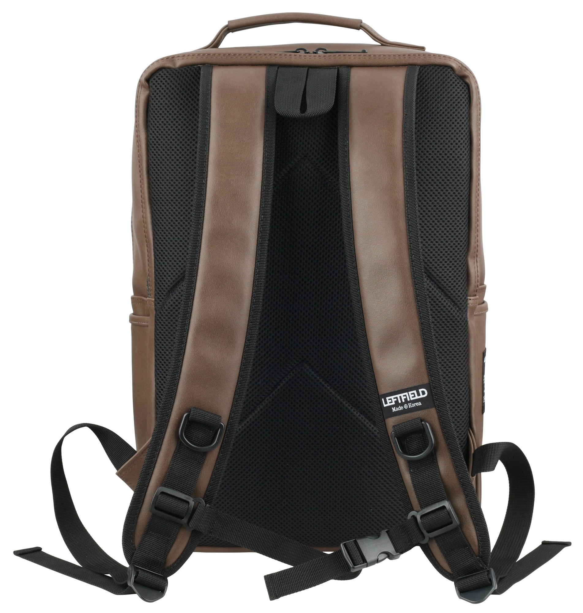 Brown Vintage Synthetic Leather Casual Business Backpacks