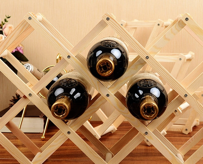 Wood Foldable Wine Rack Holders