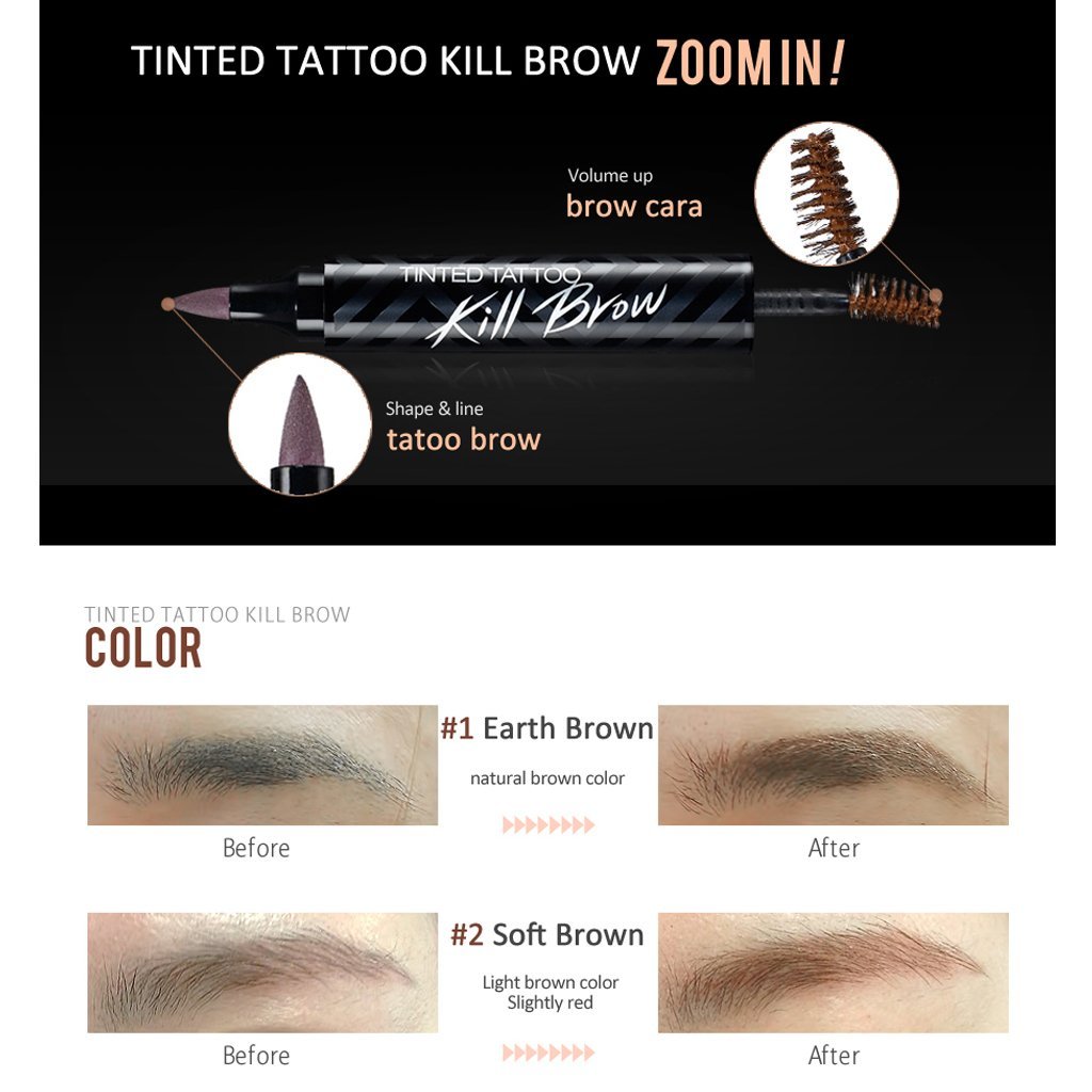 Clio Tinted Tattoo Pencil Kill Brow Mascaras Eyes Brushes