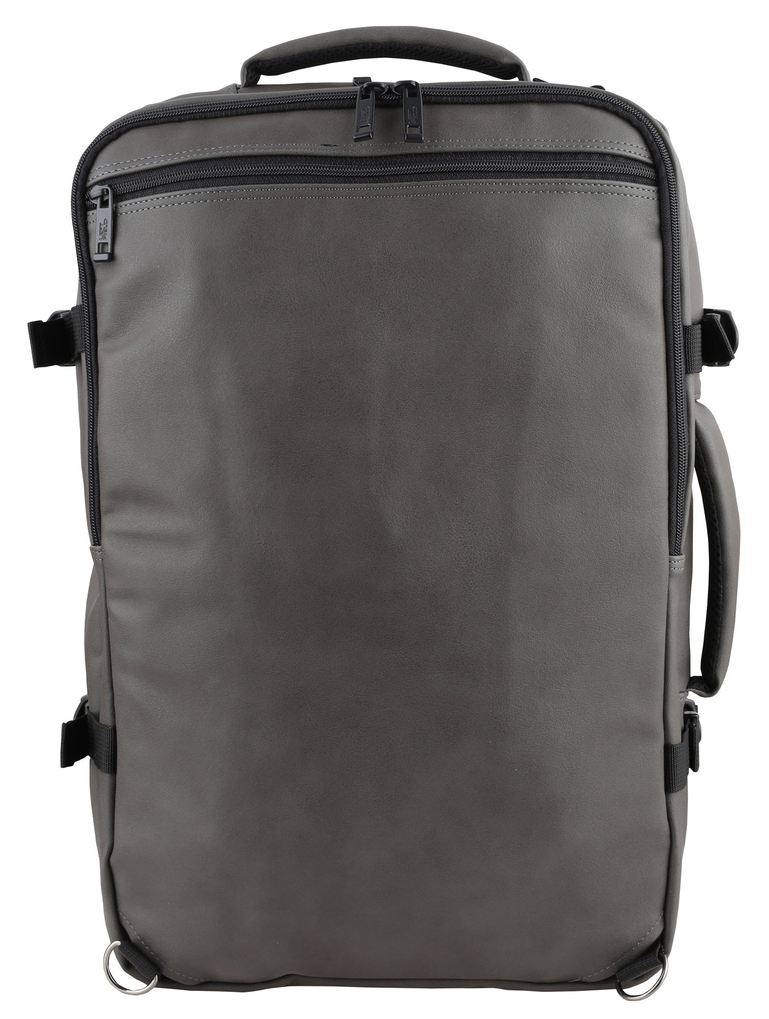 Grey Multi Synthetic Leather Suqare Laptop Backpacks