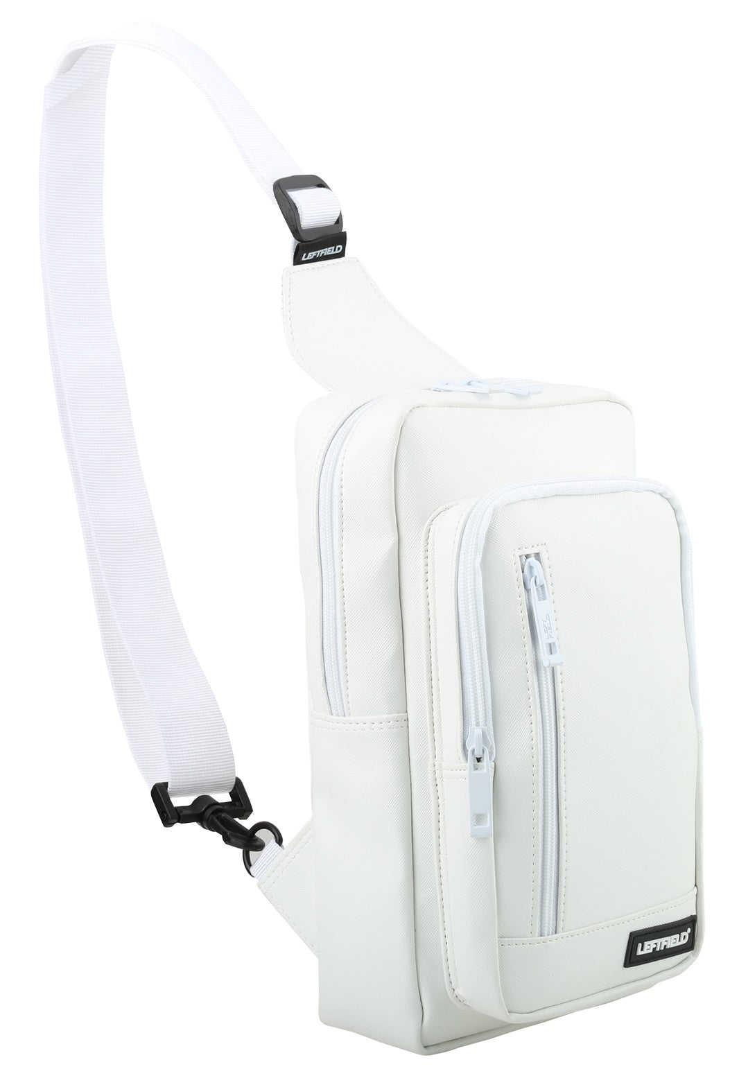 White Faux Leather Messengers Sling Bags