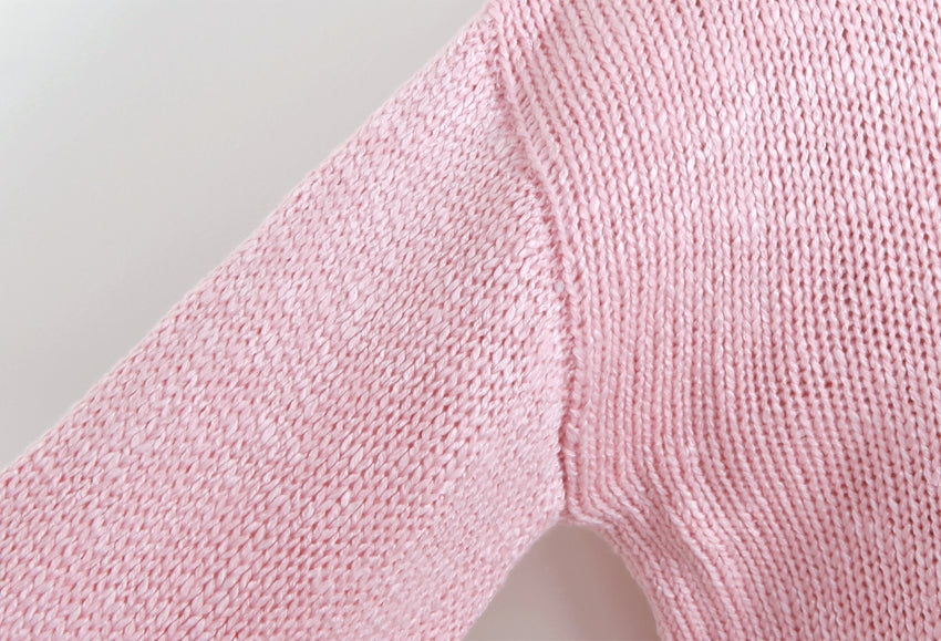 Loose Scoop Neck Knitted Sweaters