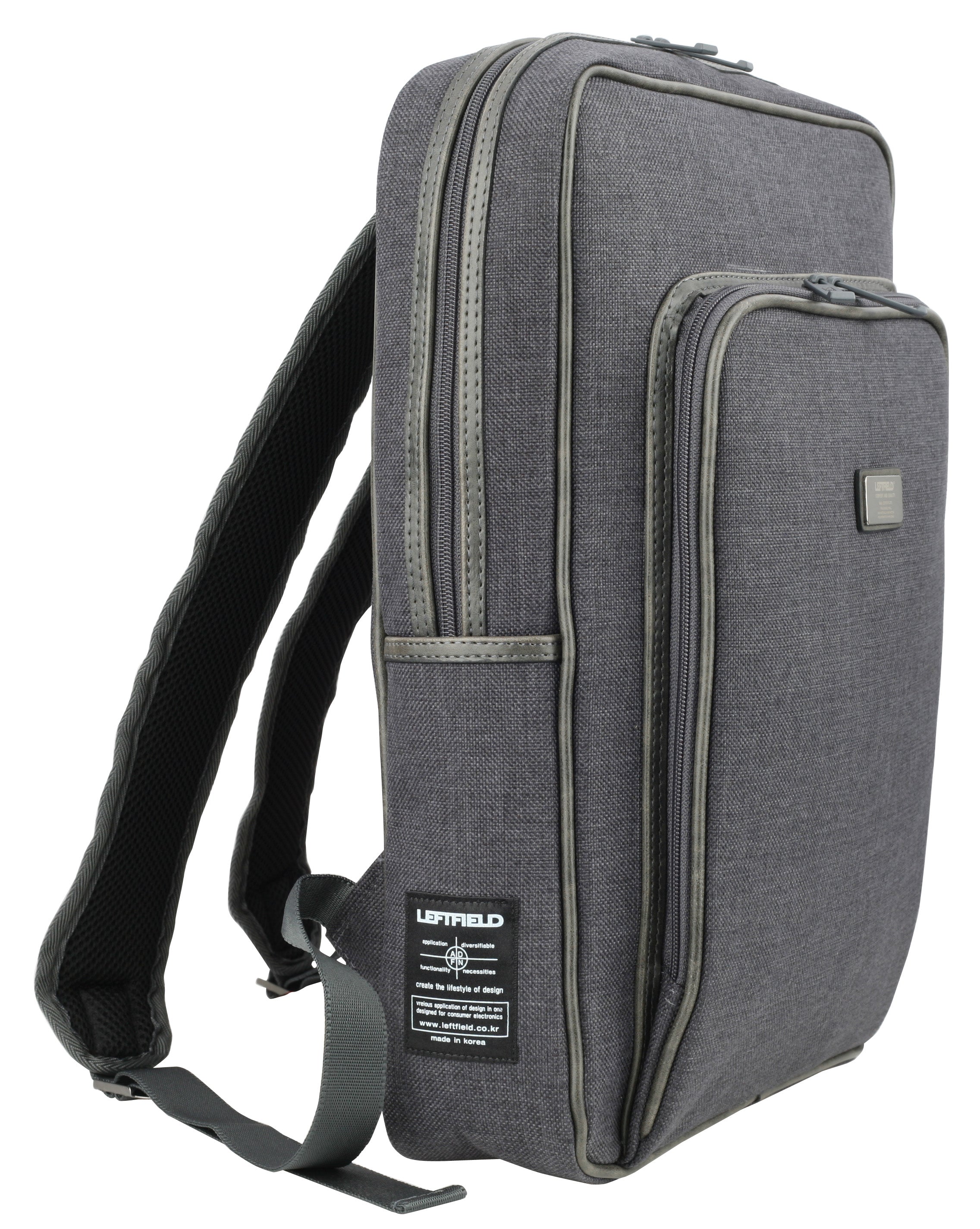 Black Canvas Square Business Casual Backpacks
