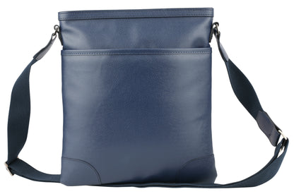 Navy Blue Synthetic Leather Cross Body Bags