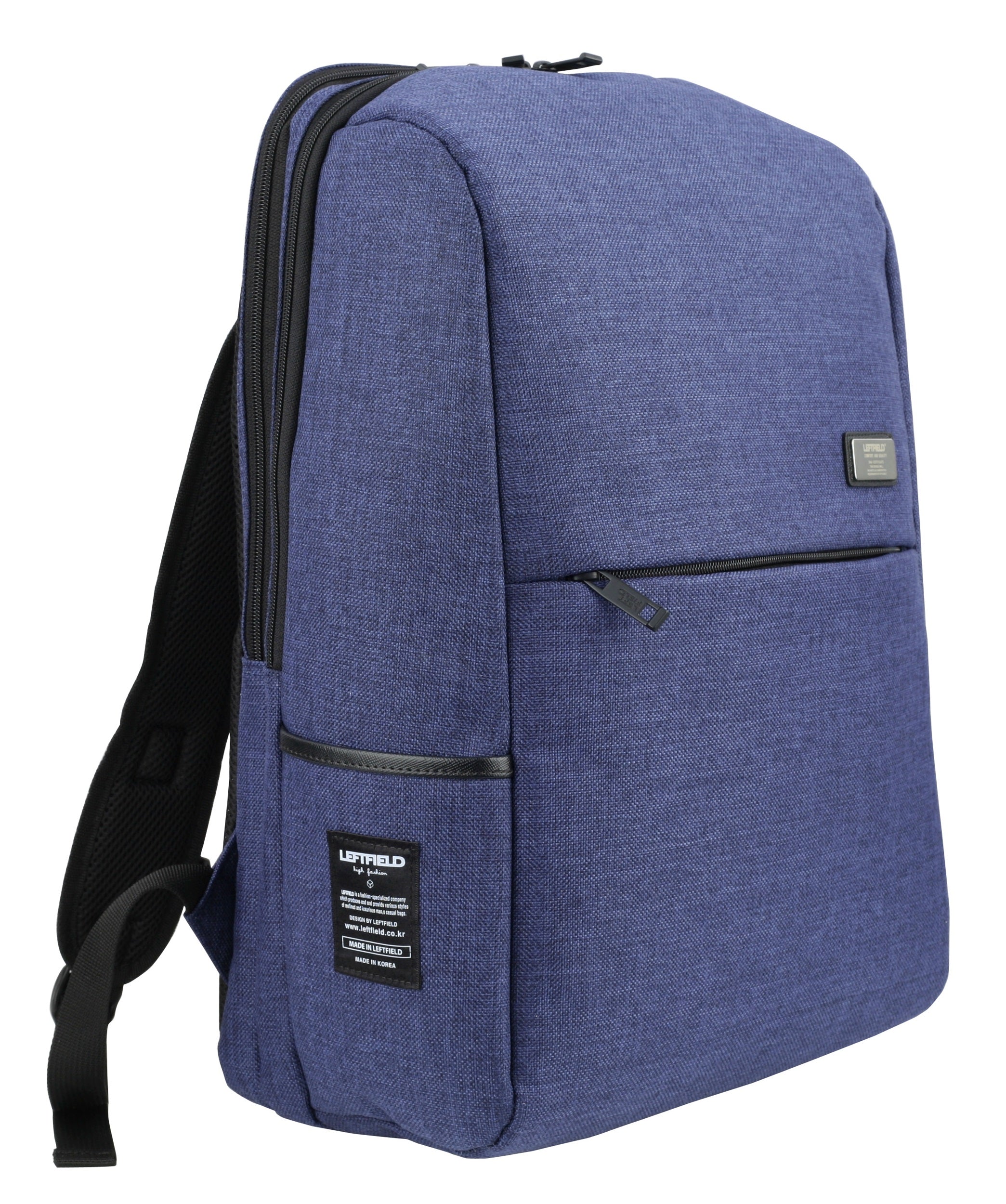Navy Blue Canvas Laptop Backpacks