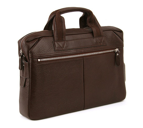 Brown Genuine Leather Business Laptop Briefcases