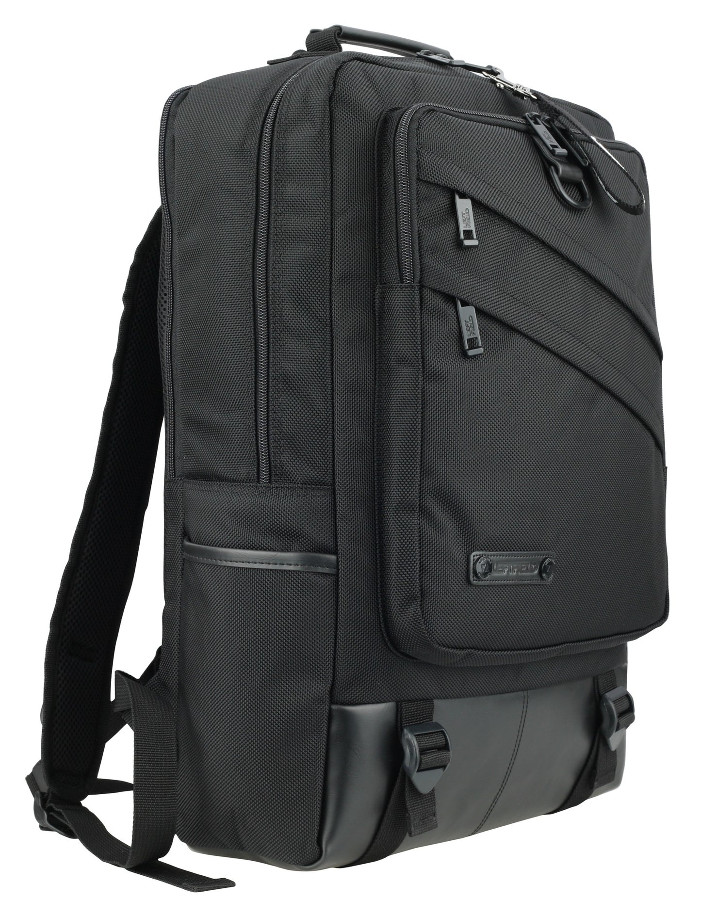 Black Diagonal Zipper Casual Business Travel Backpacks
