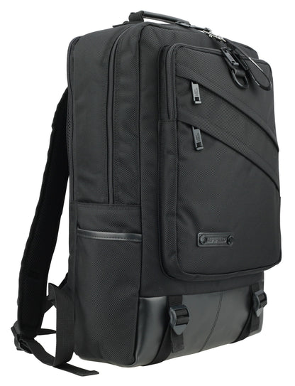 Black Diagonal Zipper Casual Business Travel Backpacks