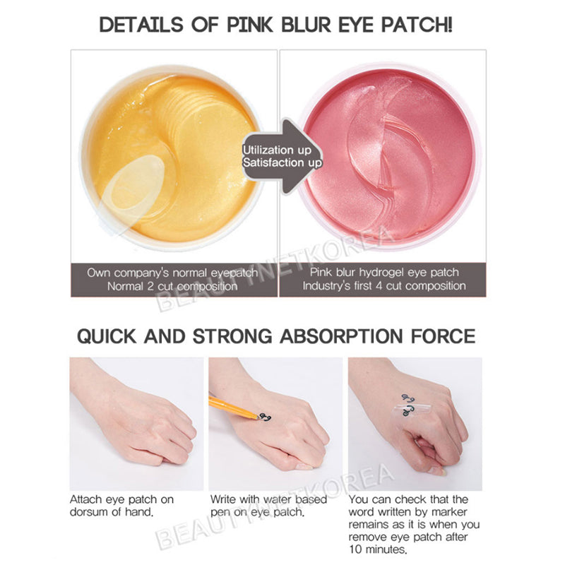 G9SKIN Pink Blur Hydrogel Eye Patches Korean Cosmetics Face Beauty Facial Skin