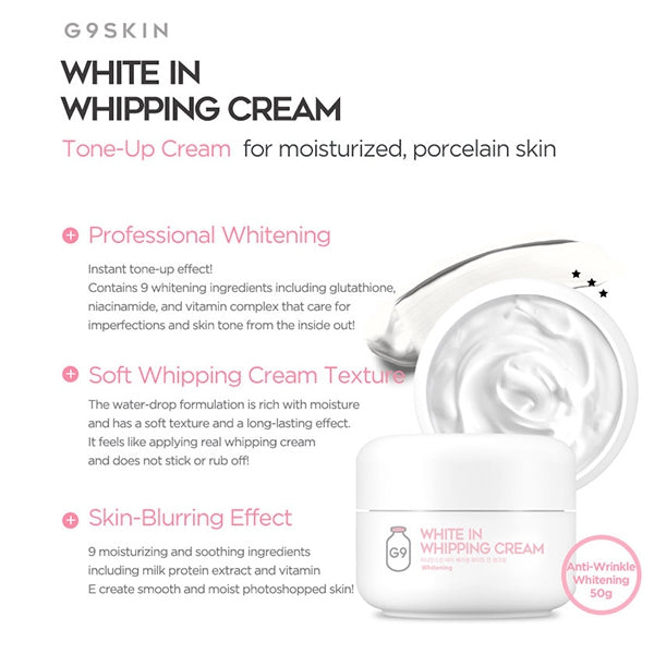 G9SKIN White In Whipping Creams 50g Facial Skincare clearly Tone up