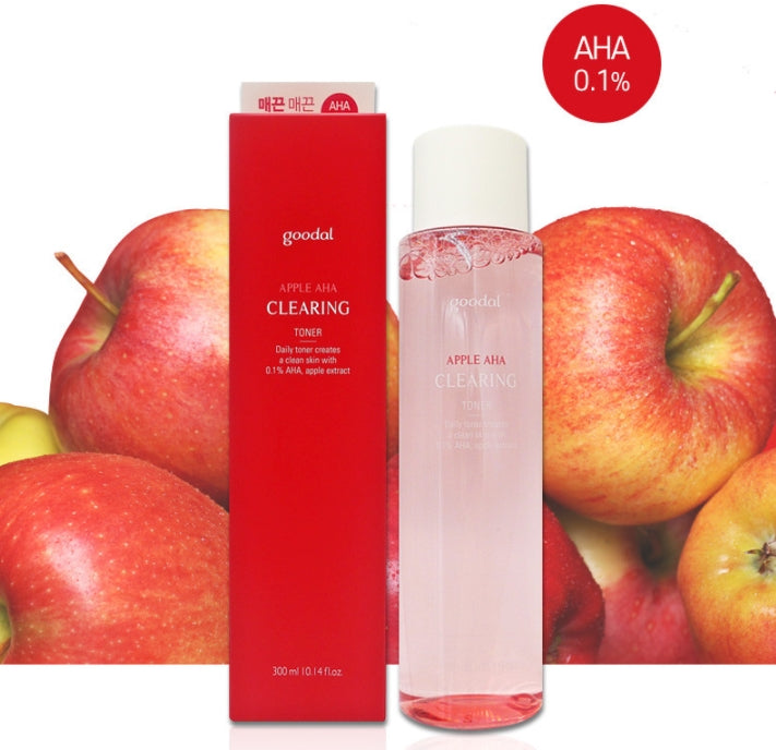 goodal APPLE AHA CLEARING TONER 300ml Korean Womens Facial Skincare