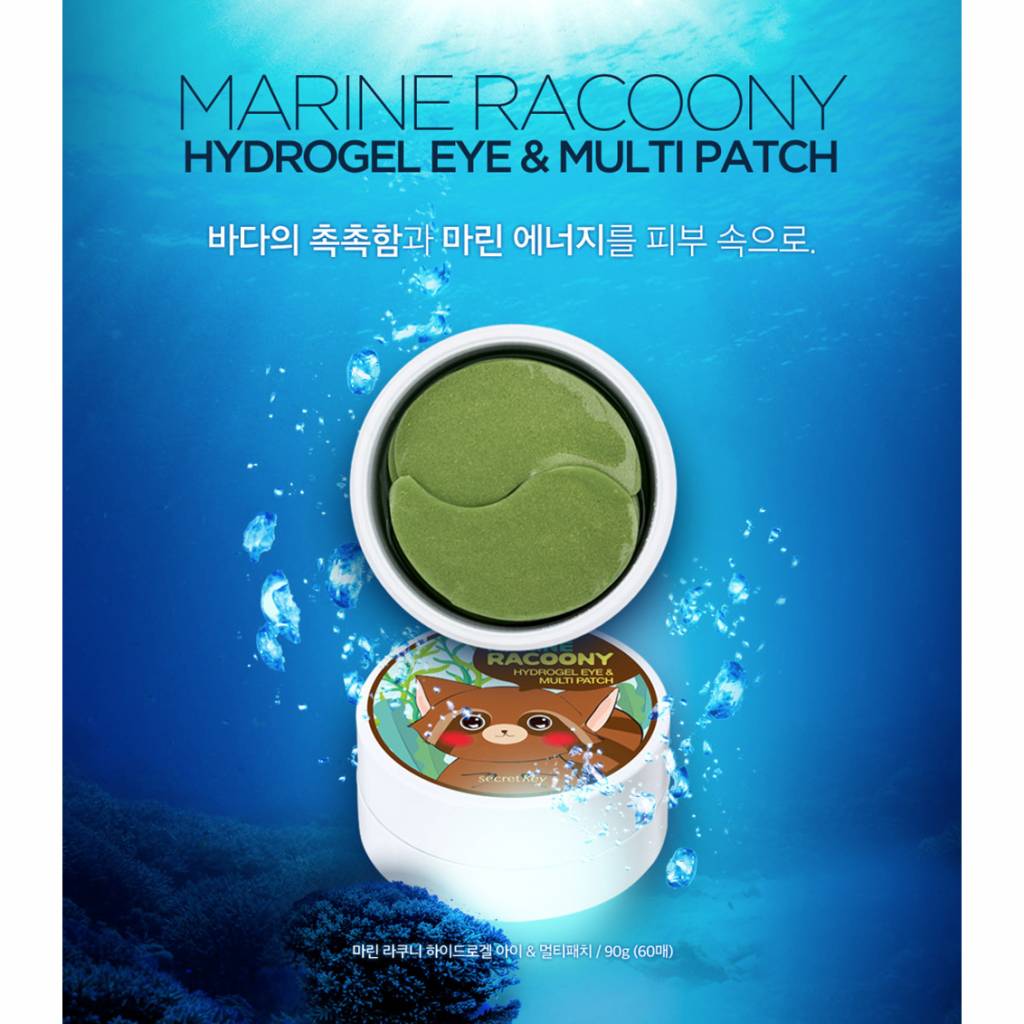 [Secret Key] Marine Racoony Hydro Gel EyeMulti Patch 90g (60packs) Korean