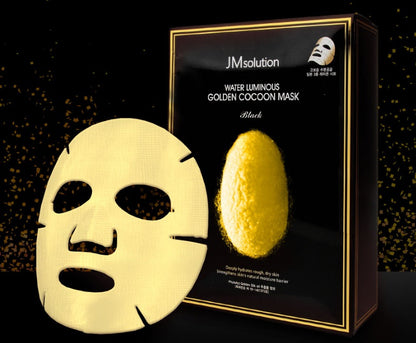 JM Solution Water Luminous Golden Cocoon Masks Black 10 Sheets
