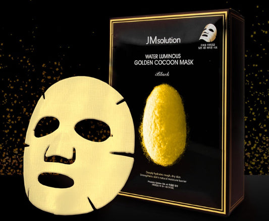 JM Solution Water Luminous Golden Cocoon Masks Black 10 Sheets
