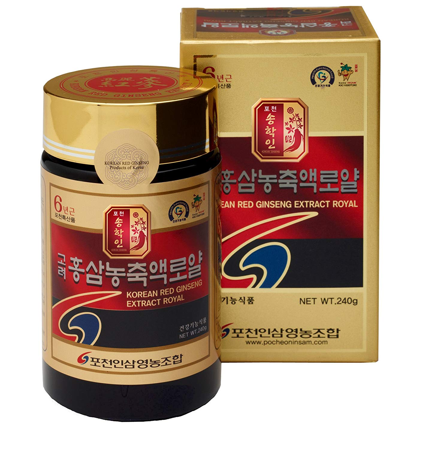100% Pure Korean Red Ginseng Extract Royal 6 years Roots 240g