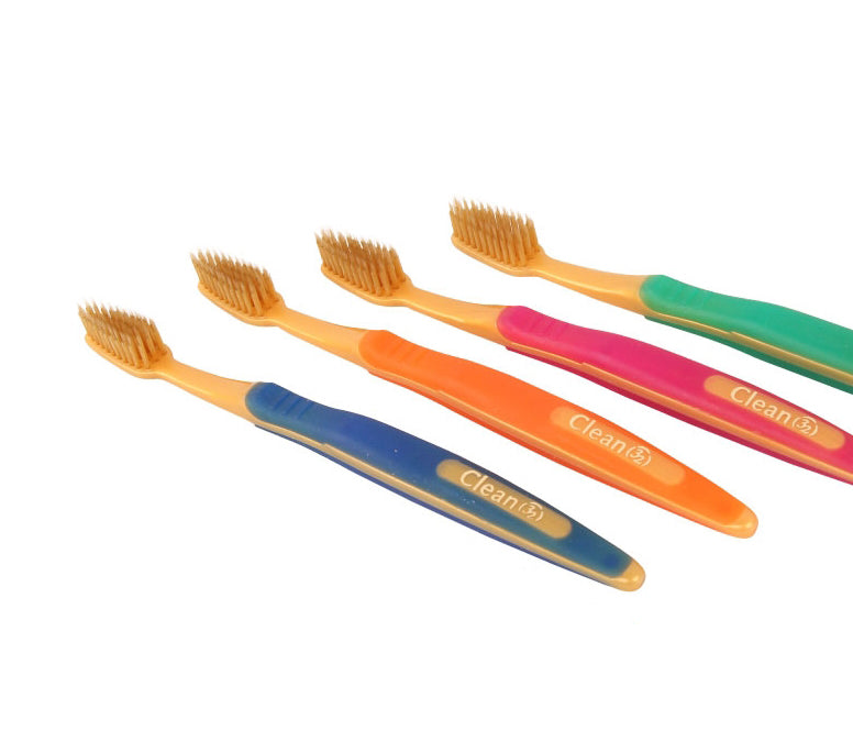 Nano Gold Toothbrushes Gold Coated 8pcs SET Vitality anti-bacterial soft Bath Gifts Manual Oral care
