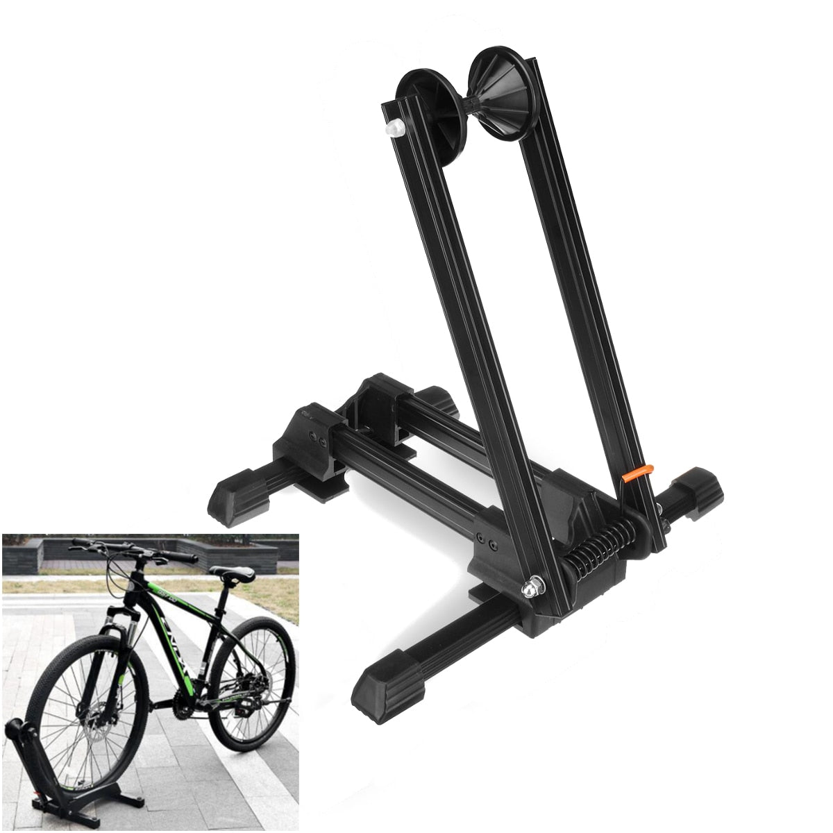 Floor Bike Stand Bike Storage Rack Folded Adjustable Parking Rack Indoor
