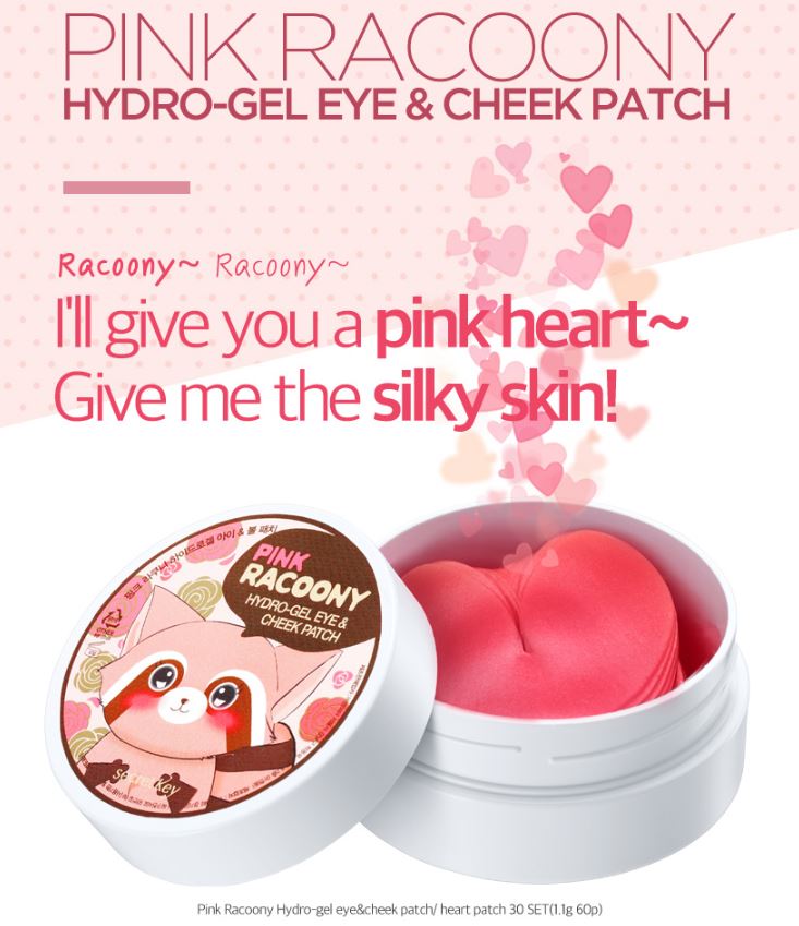 [Secret Key] Pink Racoony Hydro Gel Eye&Cheek Patch 30set (1.1gx60p)