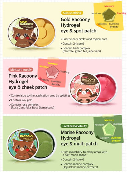 [Secret Key] Marine Racoony Hydro Gel EyeMulti Patch 90g (60packs) Korean