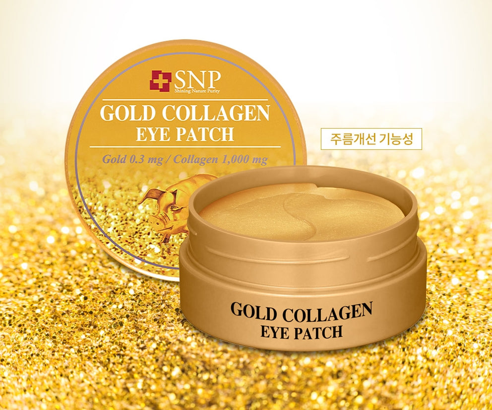 SNP Gold Collagen Eye Patches Facial Skincare Korean Womens Beauty
