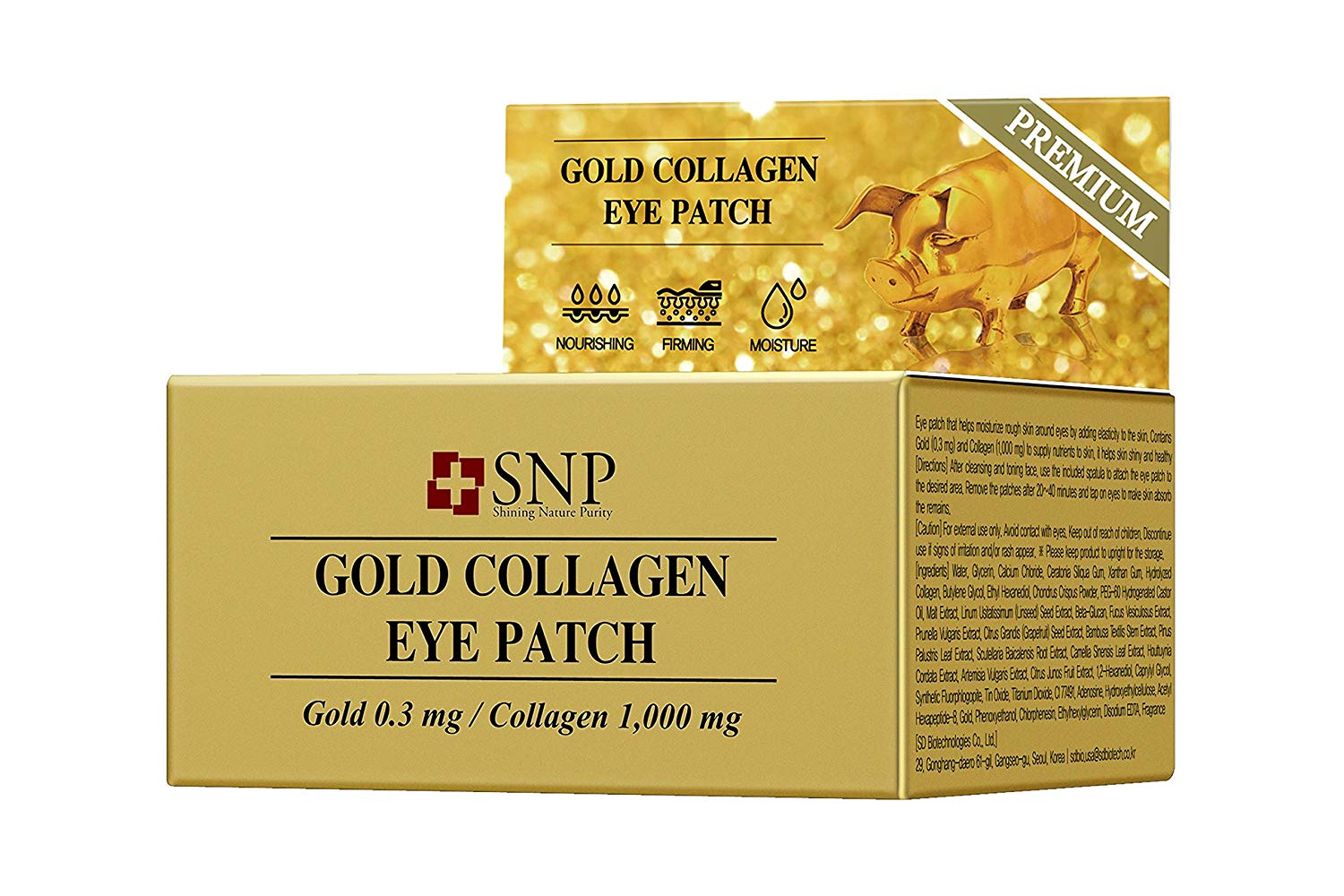 SNP Gold Collagen Eye Patches Facial Skincare Korean Womens Beauty