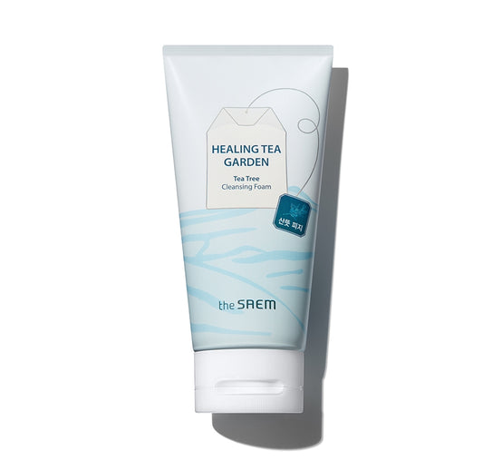 the SAEM Healing Tea Garden Tea Tree Cleansing Foam 150ml Korean Face